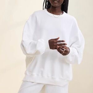 Aerie White Oversized Sweatshirt
